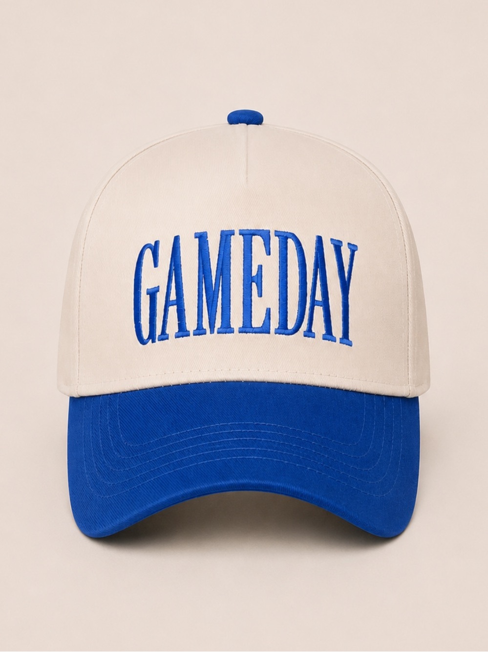 New! Preppy Colorful Blue Game Day Hat NWOT